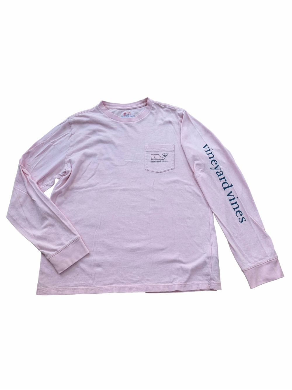 Vineyard Vines Size Medium 12-14 Breast Cancer Awareness Long-Sleeve Pocket Tee